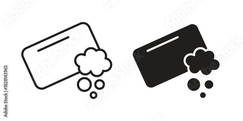 Soap bar icons. Black and White Vector Icons. can be used web and mobile