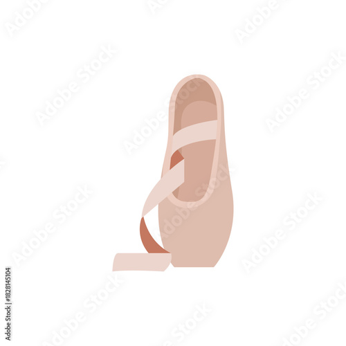 ballet shoes en pointe sole dance slipper pink emoji symbol sign icon vector illustration isolated flat