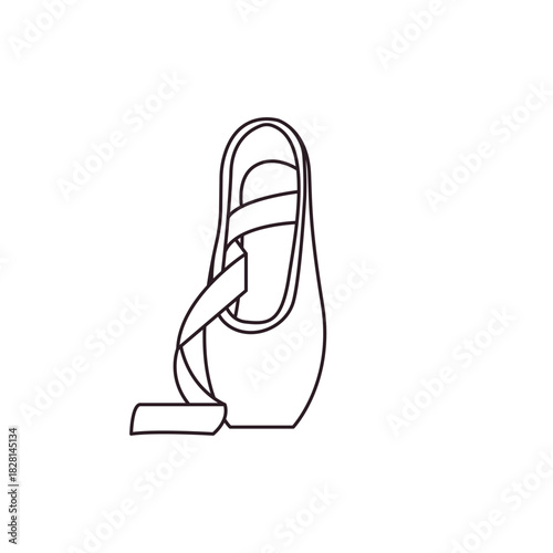 ballet shoes en pointe sole dance slipper pink emoji symbol sign icon vector illustration isolated flat