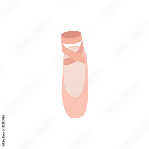 ballet shoes en pointe sole dance slipper pink emoji symbol sign icon vector illustration isolated flat