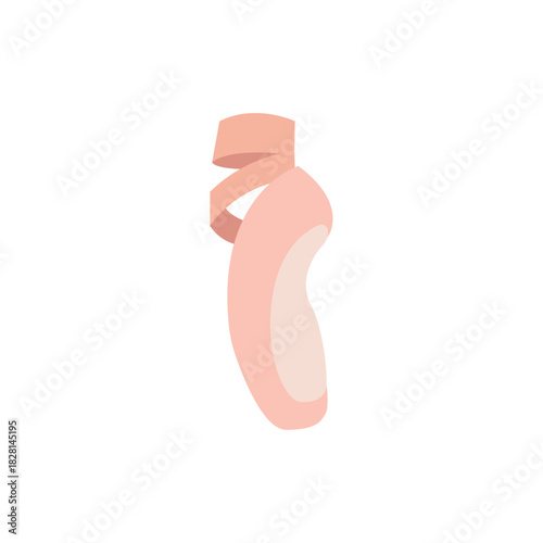 ballet shoes en pointe sole dance slipper pink emoji symbol sign icon vector illustration isolated flat