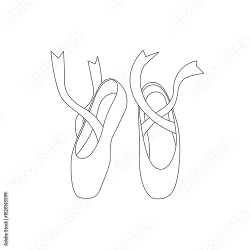 ballet shoes en pointe sole dance slipper pink emoji symbol sign icon vector illustration isolated flat