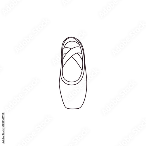 ballet shoes en pointe sole dance slipper pink emoji symbol sign icon vector illustration isolated flat