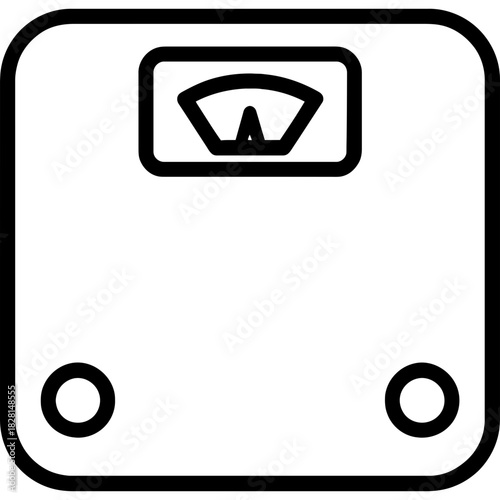 Smart scale digital outline icon vector