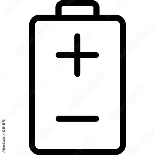 Battery outline icon vector