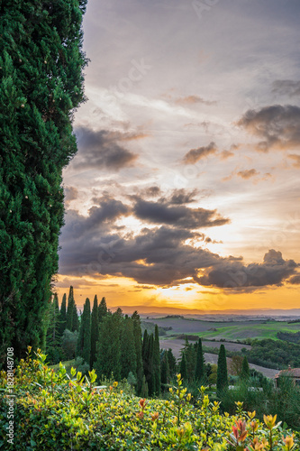 sunset in Tuscany