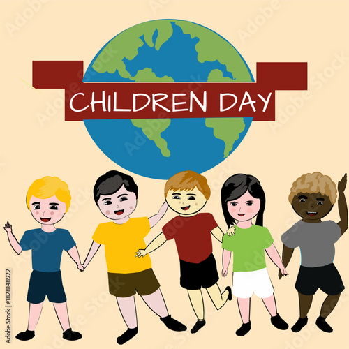 International Children's Day illustration poster design