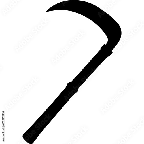 Black vector silhouette of kama