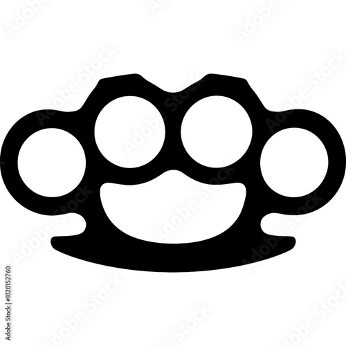 Black silhouette of brass knuckles