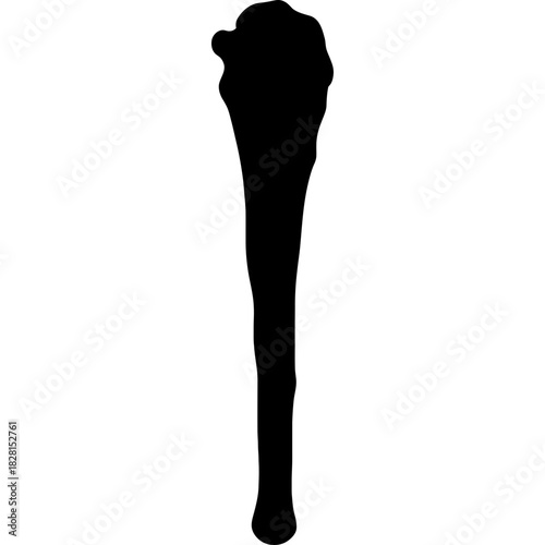 Black silhouette of a cudgel