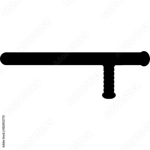 Black silhouette of a truncheon
