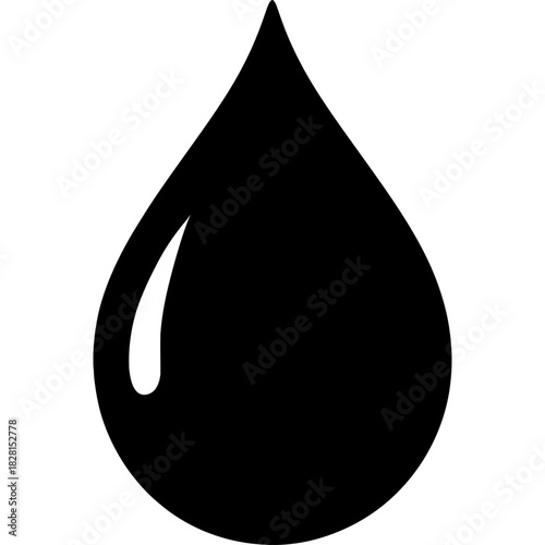 Black vector silhouette of sap