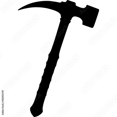 Black vector silhouette of war pick