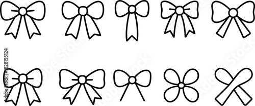 Christmas gift boxes icons set. Holiday presents, decorations, festive wrapped gifts. Colorful vector illustrations