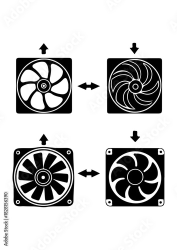 Computer Fan Airflow Direction Comparison