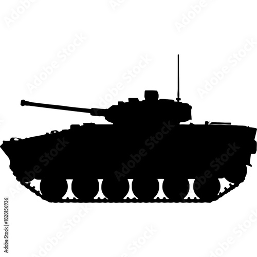 Black silhouette of infantry fighting vehicle