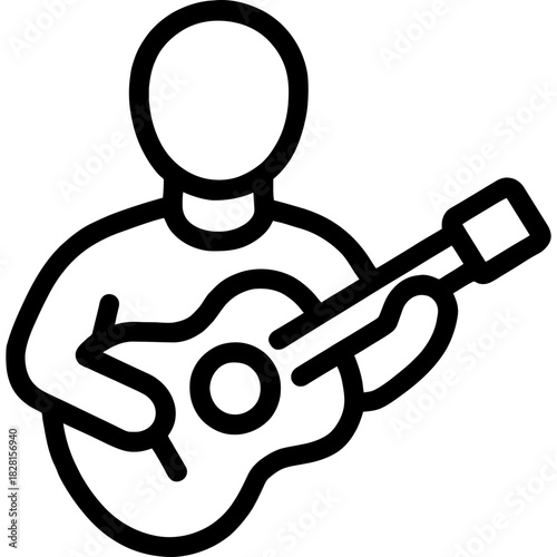 Minimalistic musician icon design
