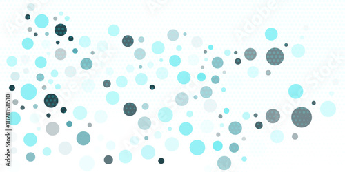 Light BLUE vector layout with circle shapes. Blurred decorative design in abstract style with bubbles. Template for your brand book.