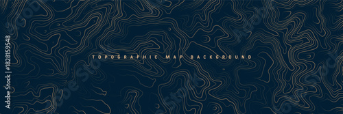 Colorful topographic map with contour lines. Geographic terrain grid, relief height elevation. Ground path pattern. Travel and navigation, cartography design element. Vector illustration