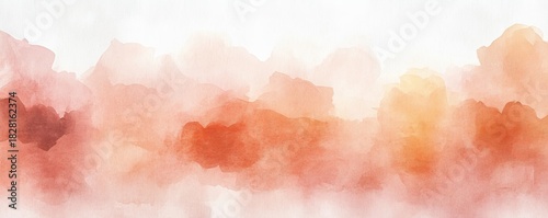 Peach Watercolor Wash Abstract Texture Background ,Watercolor, Texture