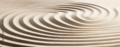Zen Garden Sand Waves Minimalist Tranquility, Relaxation , Therapy