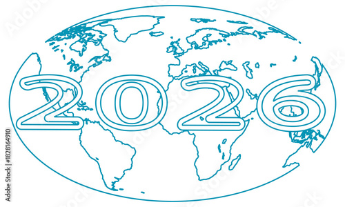 Globe 2026 design illustration