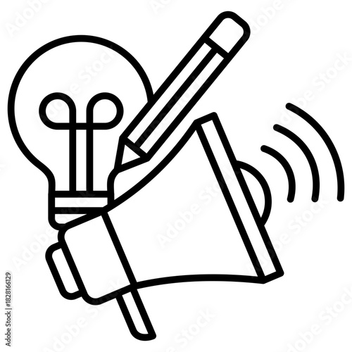 Creative Advertising Outline Icon