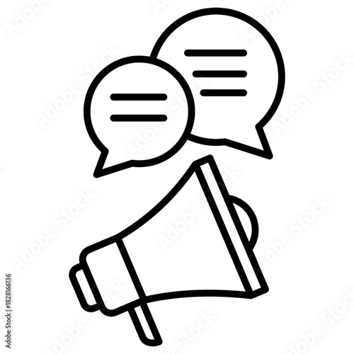 Marketing Message Outline Icon