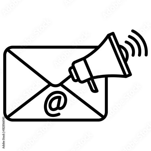 Email Campaign Outline Icon