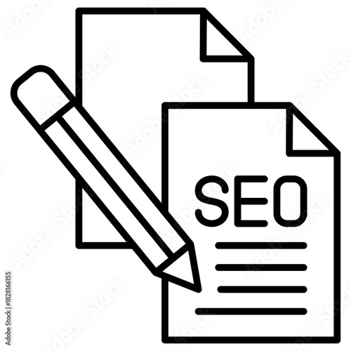 Seo Copy Outline Icon