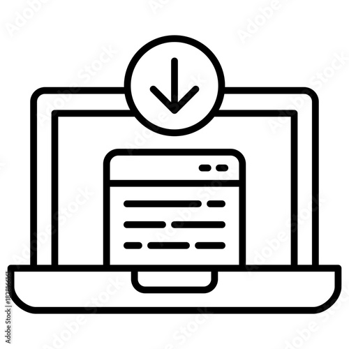 Landing Page Outline Icon