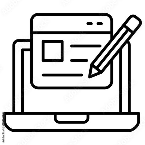 Web Content Outline Icon