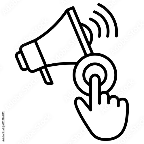 Call-To-Action Outline Icon