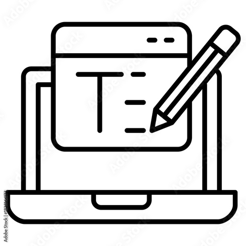 Text Editing Outline Icon