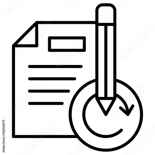 Copy Revision Outline Icon