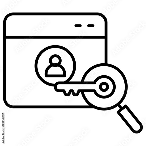 Keyword Usage Outline Icon