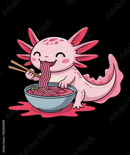 Funny Axolotl Noodle