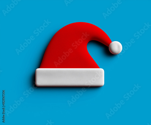 Icona con cappellino di Babbo Natale. Santa Claus.