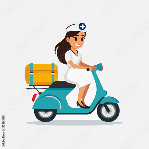 girl on scooter