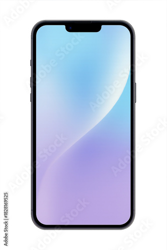 Realistic mobile app interface mockup with transparent background in 4K