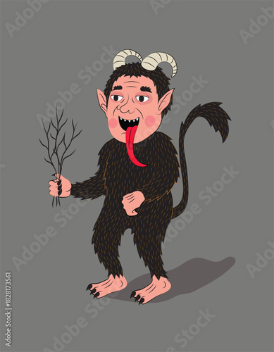Vector illustration of Krampus 