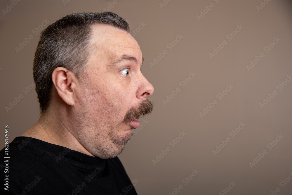 Obraz premium A man with a mustache