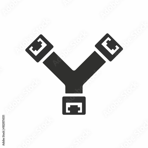Y splitter adapter for network connections and data transfer, Y splitter adapter is essential for extending network capabilities. This data transfer tool is useful for multiple devices,