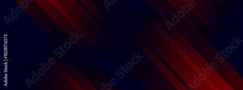 Abstract blue banner design red vector, dynamic sporty horizontal background template for your business.