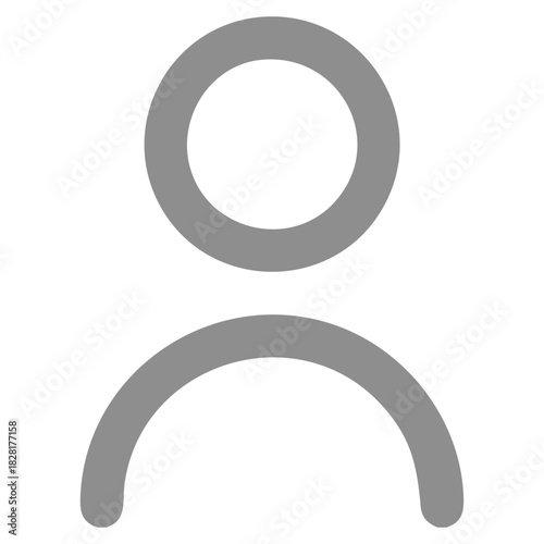 A scalable vector/EPS outline user icon in light grey, ideal for dashboards, apps, and interfaces requiring clean, subtle, and professional visuals.
