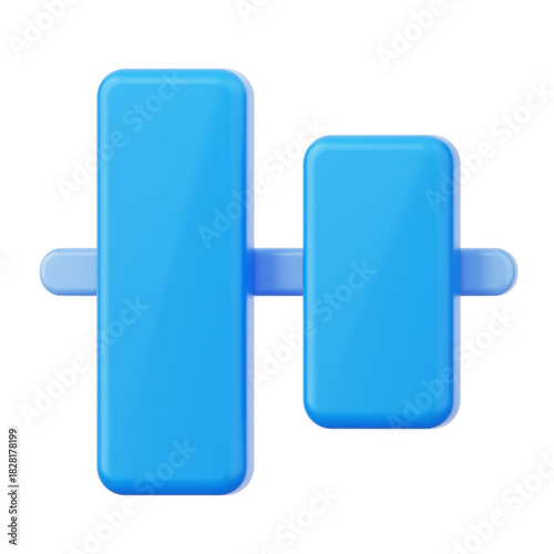 Align Middle User Interface 3D Icon