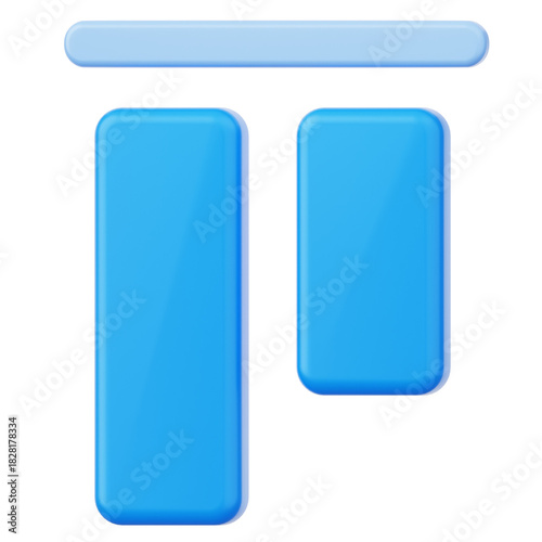 align top User Interface 3D Icon