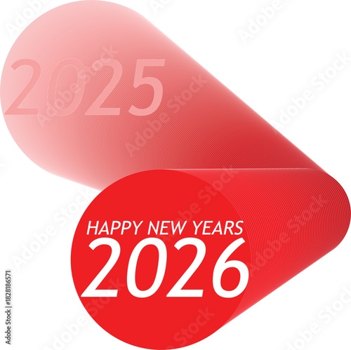 vector illustration of happy new years 2026