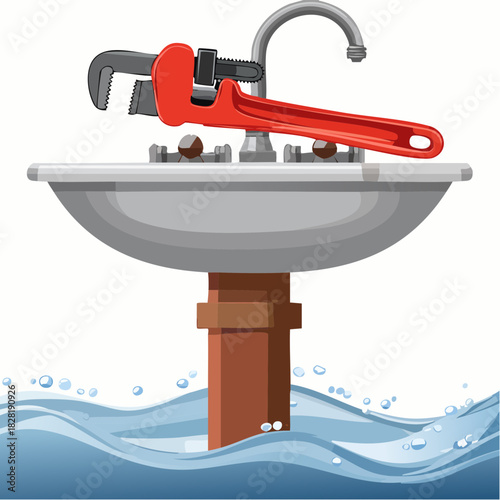 Plumbing Repair on Overflowing Bathroom Sink.