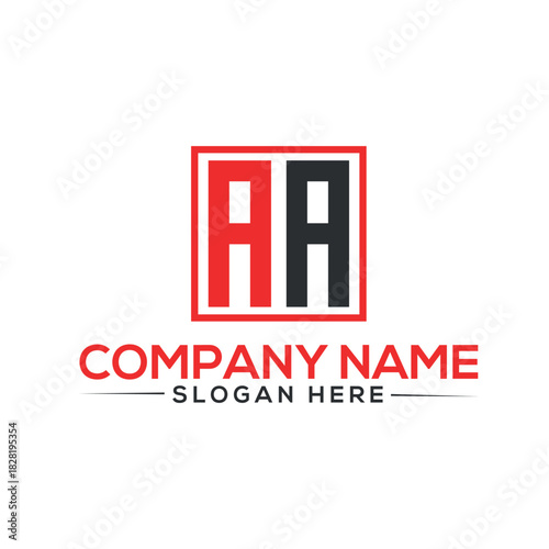 aa Letter modern Logo Design Vector logo . Minimal aa logo template background in illustrator aa logo.